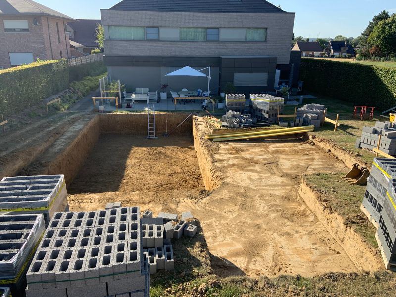 Terrassement et fondations d'une construction